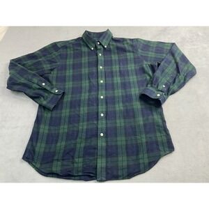 Ralph Lauren Shirt Mens Large Blackwatch Plaid Flannel Preppy Hoilday Classic